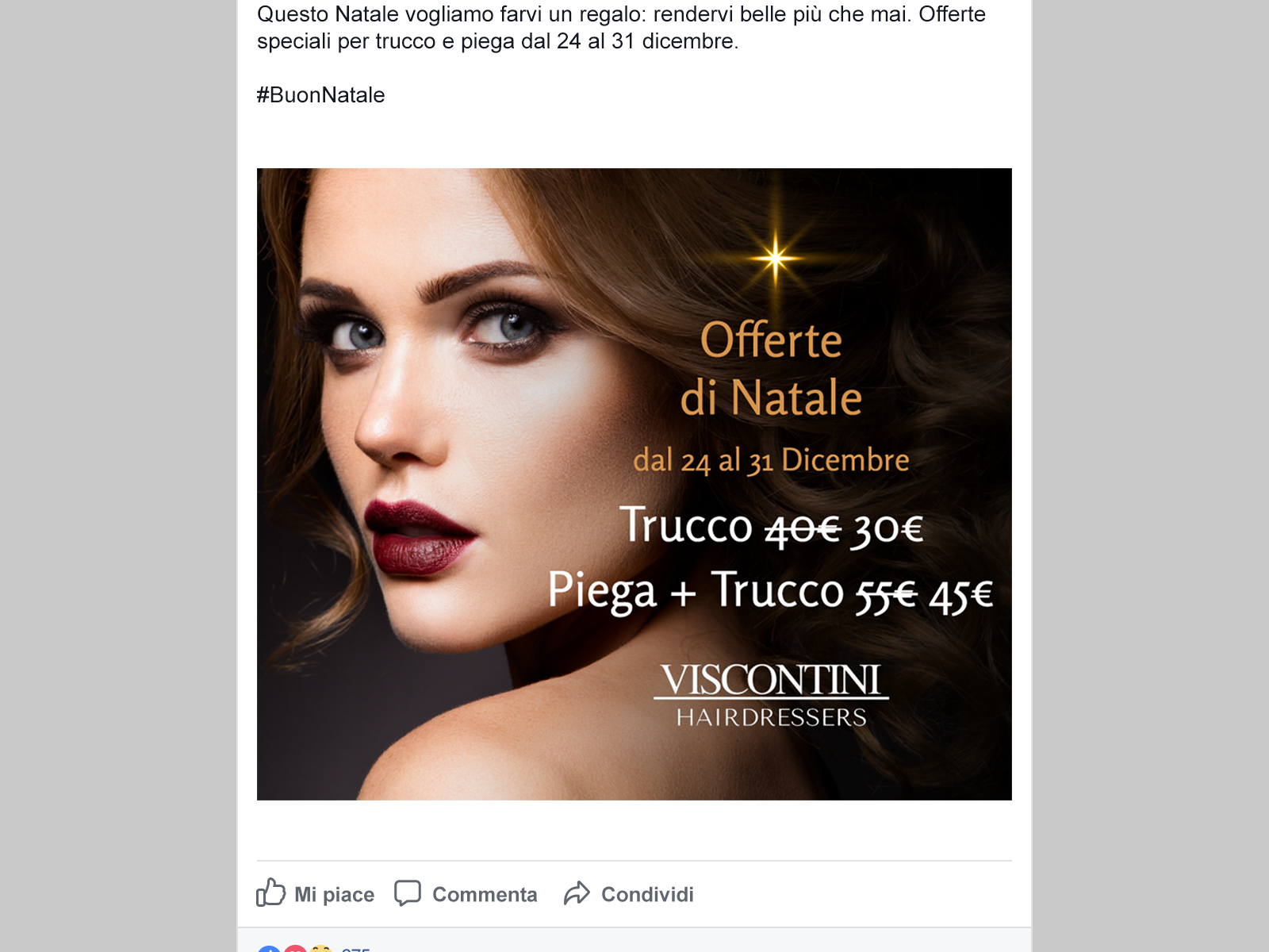 Locandina Facebook Viscontini Hairdressers