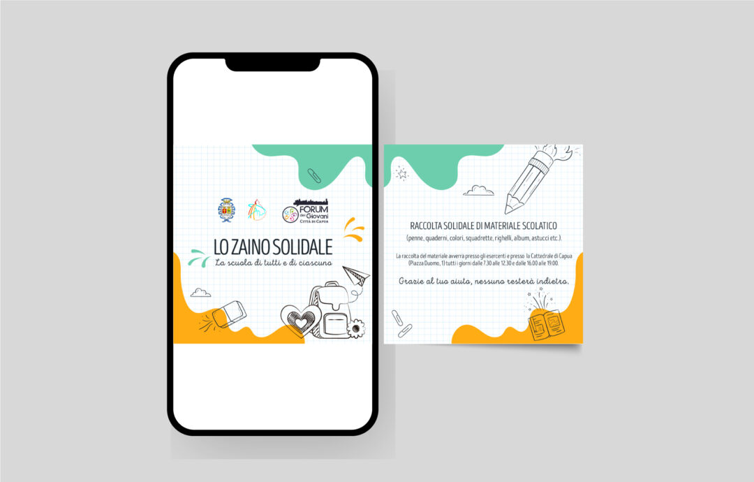 Graphic Design per Lo zaino solidale del Comune di Capua